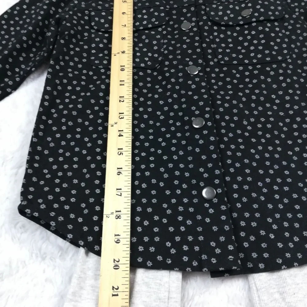 Jessica Simpson Girls Jacket 2 Piece Set Pants Denim Black‎ Micro Daisy 6X New